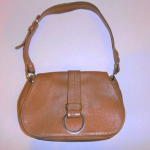 Cole Haan Tan Pebbled Leather Shoulder Bag